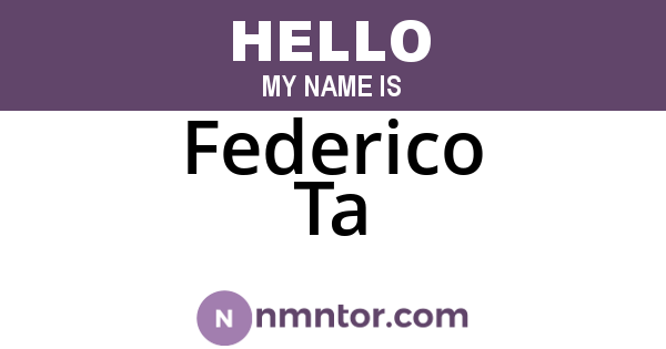 Federico Ta