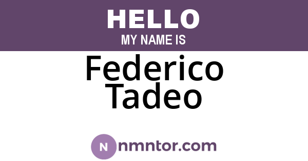 Federico Tadeo