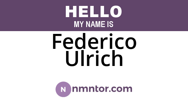 Federico Ulrich