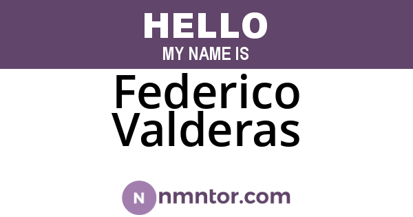 Federico Valderas