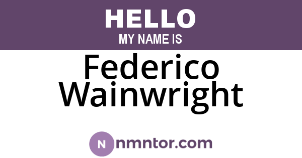 Federico Wainwright