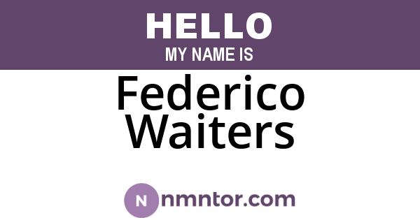 Federico Waiters