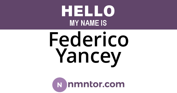 Federico Yancey