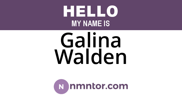 Galina Walden
