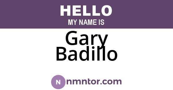 Gary Badillo