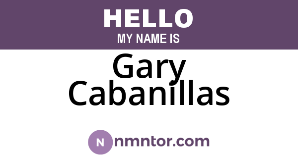 Gary Cabanillas