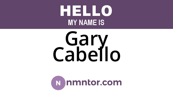 Gary Cabello