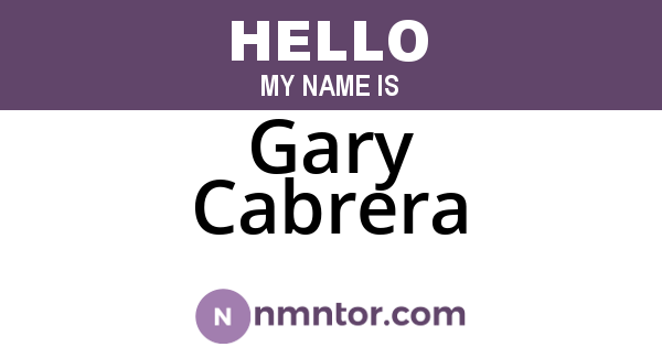 Gary Cabrera