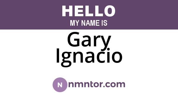 Gary Ignacio