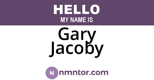 Gary Jacoby