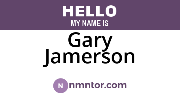 Gary Jamerson