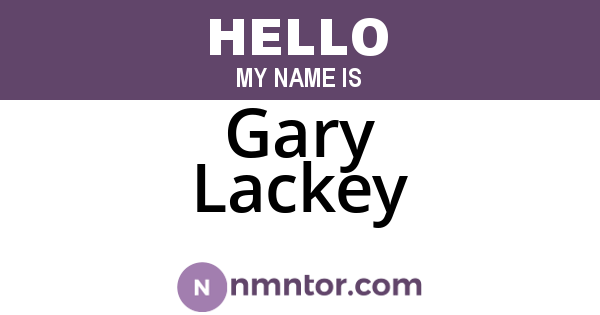 Gary Lackey