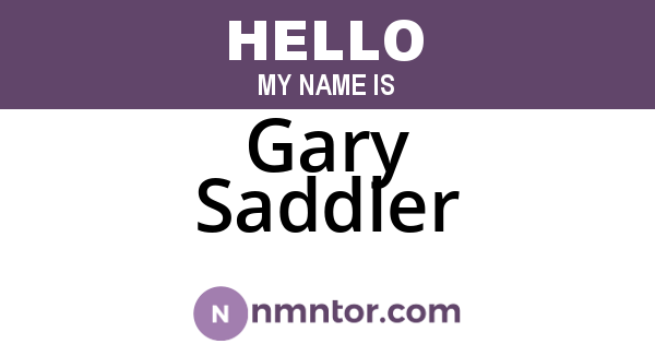Gary Saddler