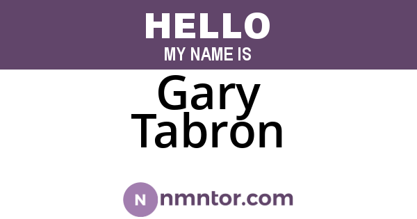 Gary Tabron