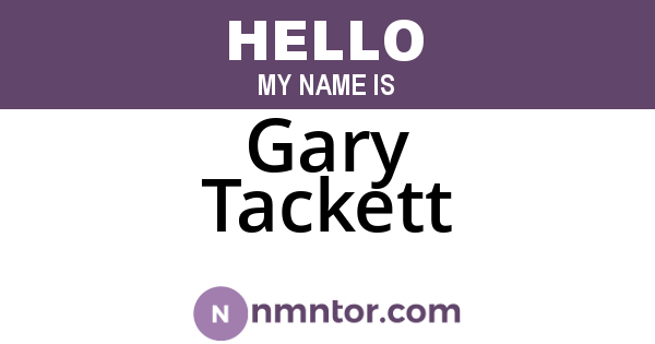Gary Tackett