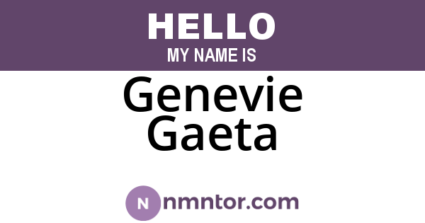 Genevie Gaeta