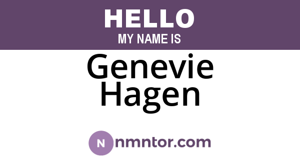 Genevie Hagen