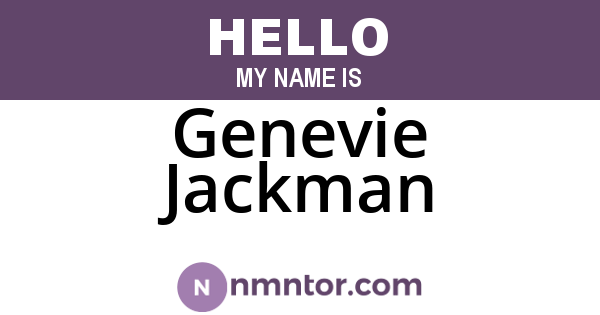 Genevie Jackman