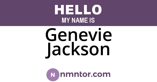 Genevie Jackson