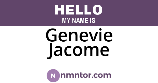 Genevie Jacome