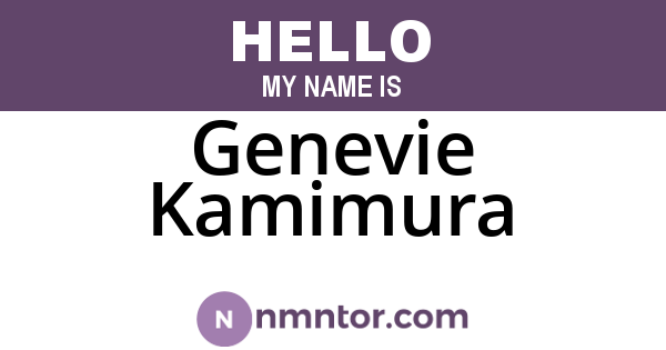 Genevie Kamimura