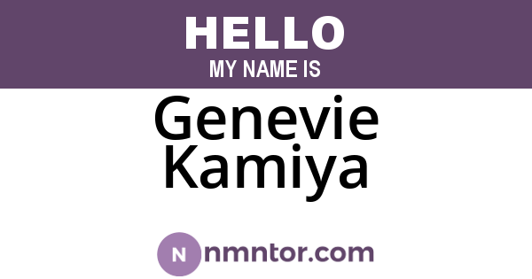 Genevie Kamiya