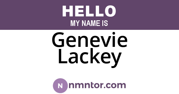 Genevie Lackey