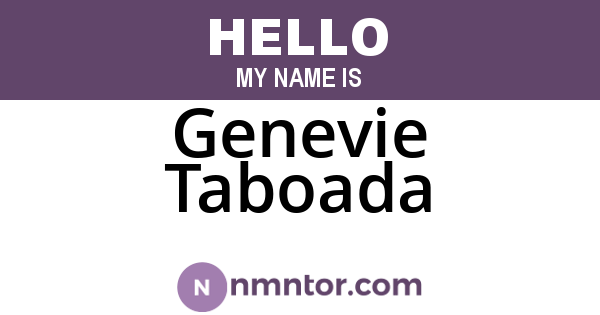 Genevie Taboada