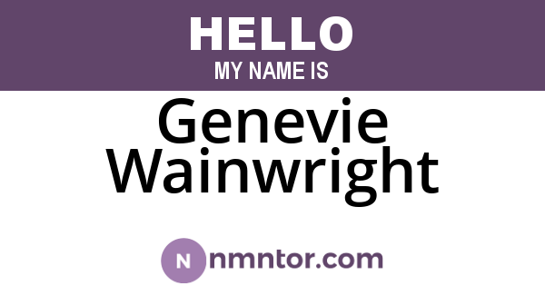 Genevie Wainwright