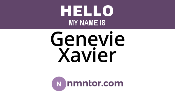 Genevie Xavier