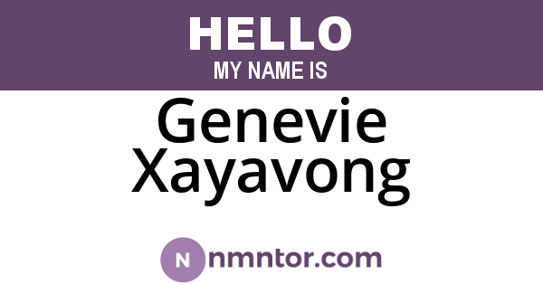 Genevie Xayavong