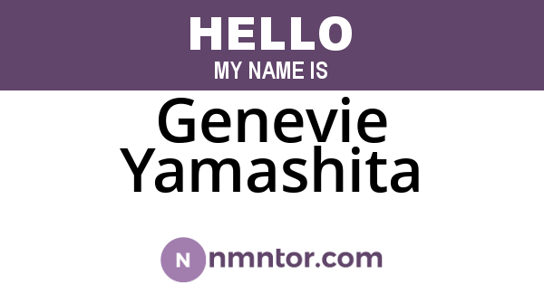 Genevie Yamashita