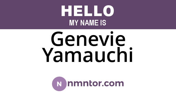 Genevie Yamauchi