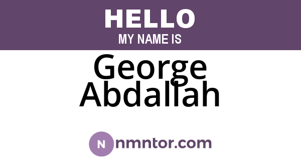 George Abdallah