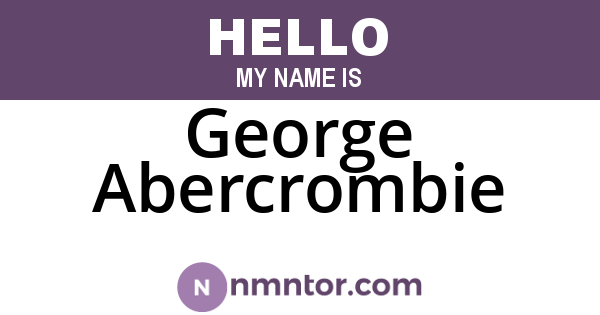 George Abercrombie