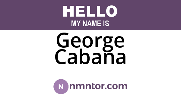 George Cabana