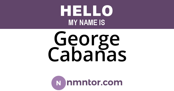 George Cabanas