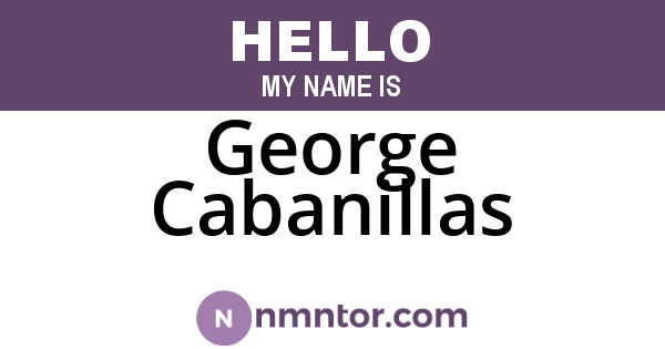 George Cabanillas