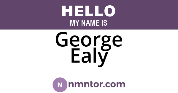 George Ealy