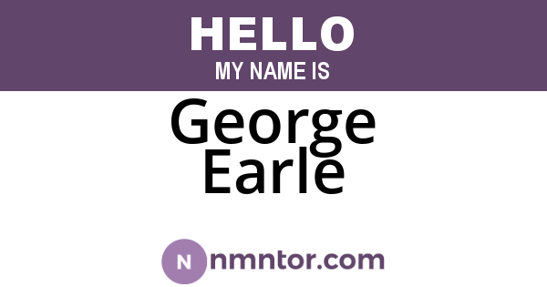 George Earle