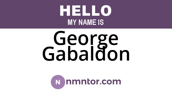 George Gabaldon