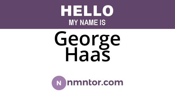 George Haas