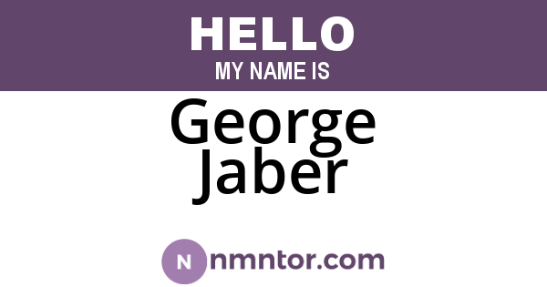 George Jaber