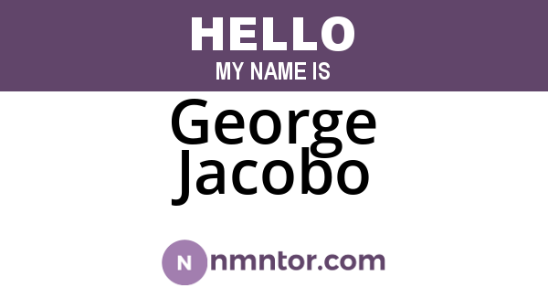 George Jacobo