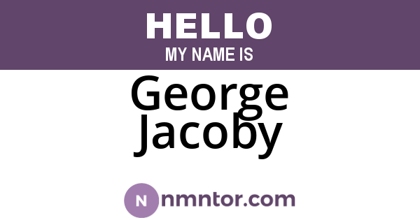George Jacoby