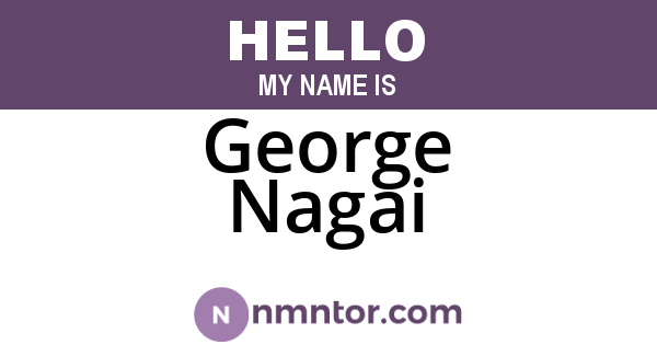 George Nagai