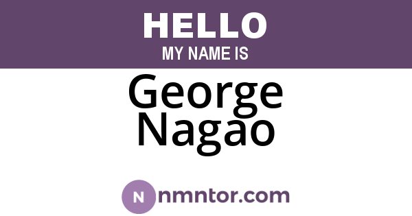 George Nagao