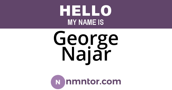 George Najar