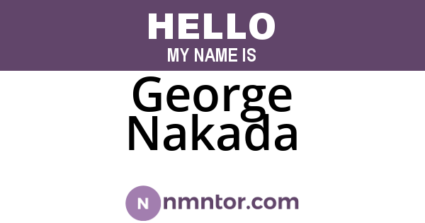 George Nakada