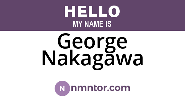 George Nakagawa